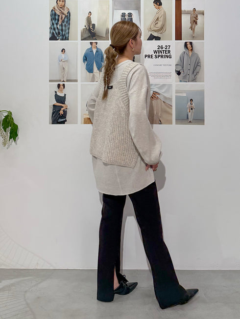【 予約:11月下旬~12月上旬 】CHUNKY KNIT VEST /Y264-91131-2