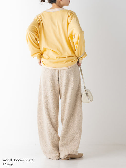 【 予約:11月中旬 】COZY TEXTURE PANTS /Y264-32120
