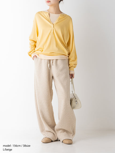 【 予約:11月中旬 】COZY TEXTURE PANTS /Y264-32120