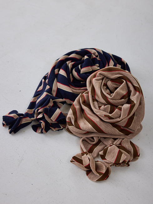 【 予約:5月下旬 】STRIPED JERSEY SCARF /Y262-01048