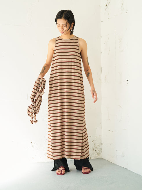 【 予約:5月下旬 】STRIPED JERSEY SCARF /Y262-01048