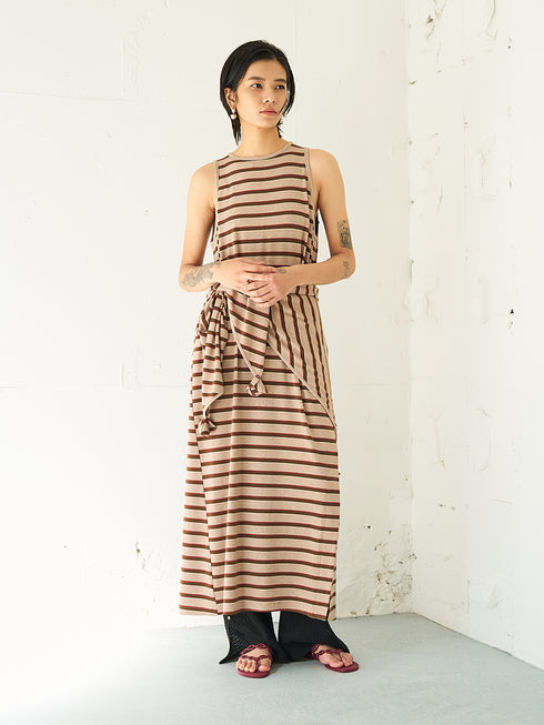 【 予約:5月下旬 】STRIPED JERSEY SCARF /Y262-01048