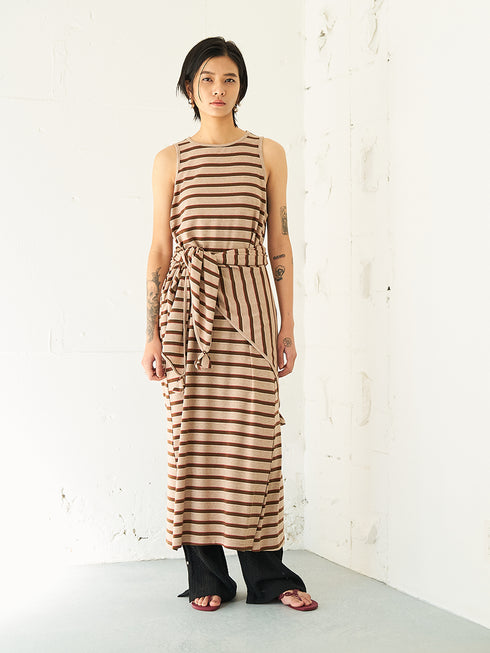 【 予約:5月下旬 】STRIPED JERSEY SCARF /Y262-01048