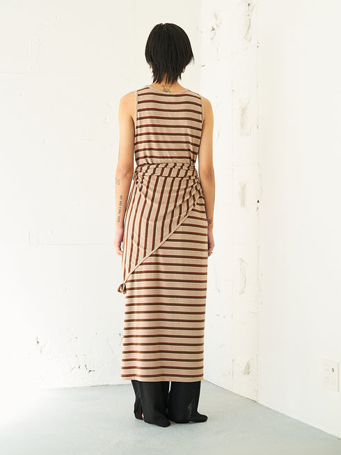 【 予約:5月下旬 】STRIPED JERSEY SCARF /Y262-01048