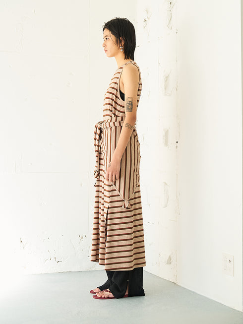 【 予約:5月下旬 】STRIPED JERSEY SCARF /Y262-01048