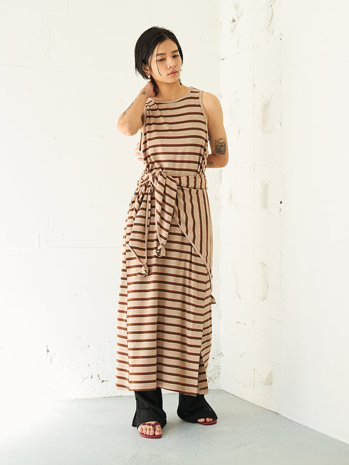 【 予約:5月下旬 】STRIPED JERSEY SCARF /Y262-01048