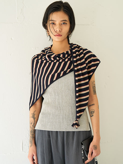 【 予約:5月下旬 】STRIPED JERSEY SCARF /Y262-01048