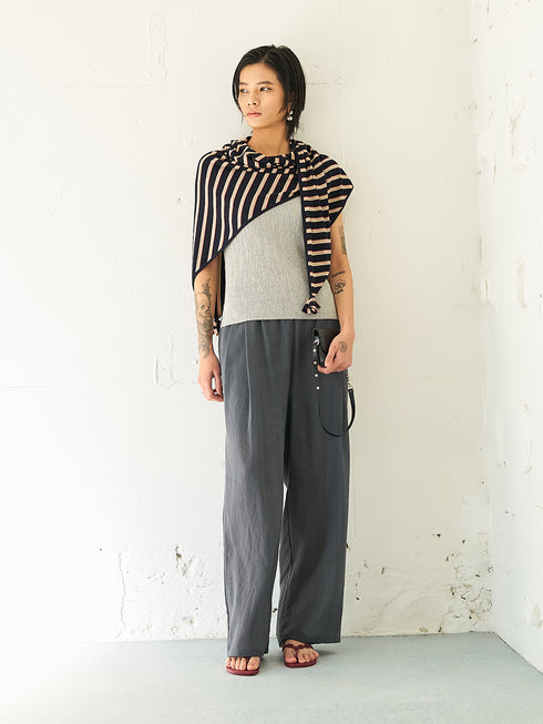 【 予約:5月下旬 】STRIPED JERSEY SCARF /Y262-01048