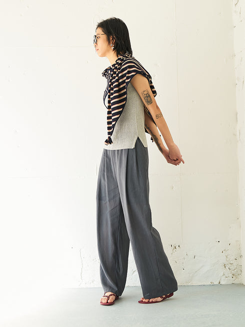 【 予約:5月下旬 】STRIPED JERSEY SCARF /Y262-01048