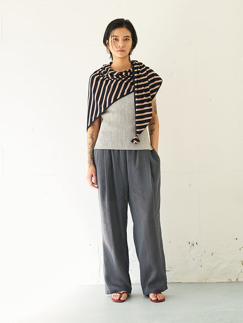 【 予約:5月下旬 】STRIPED JERSEY SCARF /Y262-01048