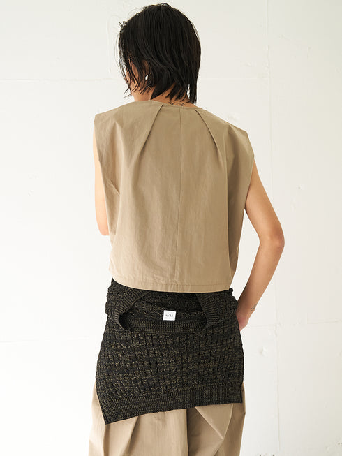 【 予約:5月下旬 】SLEEVELESS SHIRT /Y262-11040