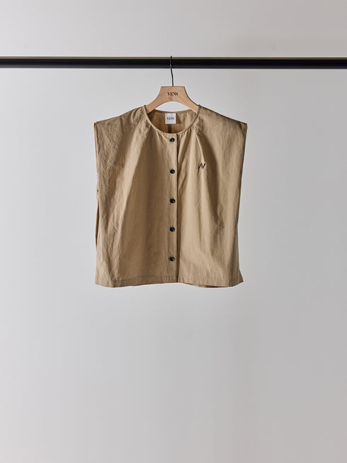 【 予約:5月下旬 】SLEEVELESS SHIRT /Y262-11040