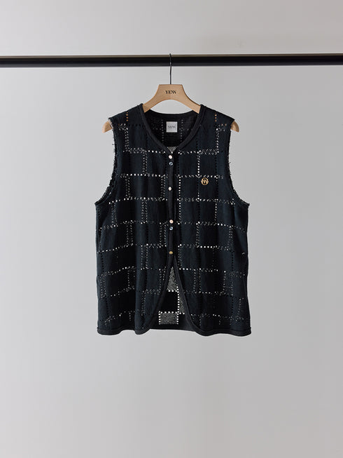 【 予約:5月下旬 】SLEEVELESS LACE TOP /Y262-12045