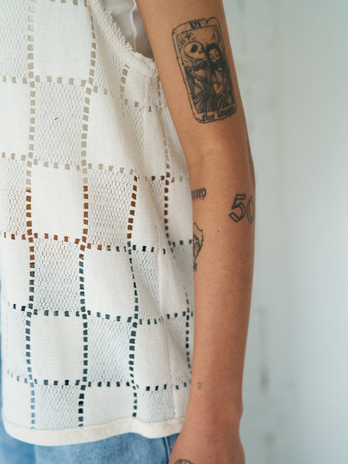 【 予約:5月下旬 】SLEEVELESS LACE TOP /Y262-12045