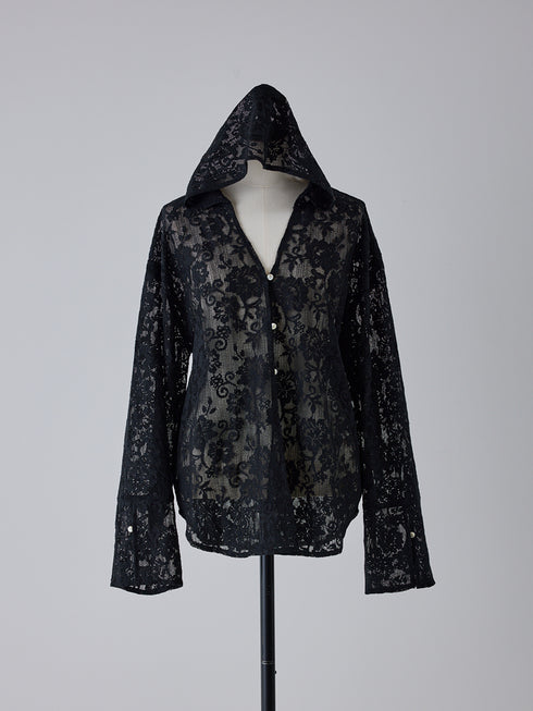 【 予約:5月下旬 】PORTABLE LACE HOODIE /Y262-12047