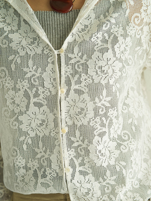 【 予約:5月下旬 】PORTABLE LACE HOODIE /Y262-12047