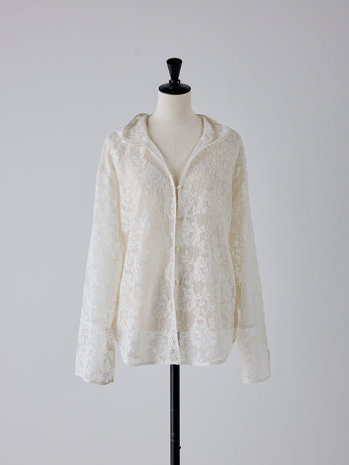 【 予約:5月下旬 】PORTABLE LACE HOODIE /Y262-12047