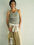 【 予約:5月下旬 】LINEN RIB TANKTOP /Y262-91060