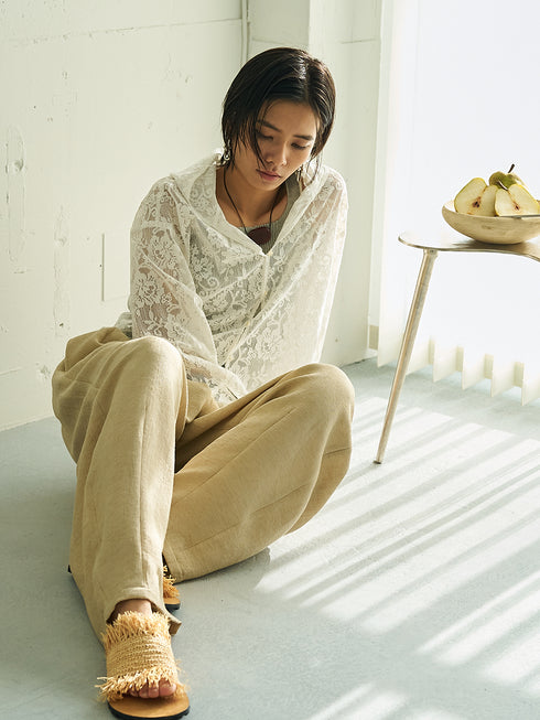【 予約:5月下旬 】PORTABLE LACE HOODIE /Y262-12047