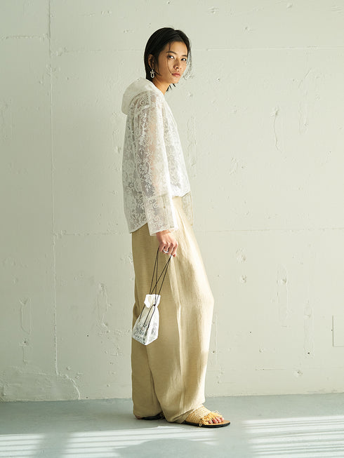 【 予約:5月下旬 】PORTABLE LACE HOODIE /Y262-12047