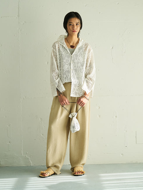 【 予約:5月下旬 】PORTABLE LACE HOODIE /Y262-12047