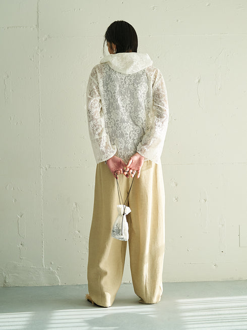 【 予約:5月下旬 】PORTABLE LACE HOODIE /Y262-12047