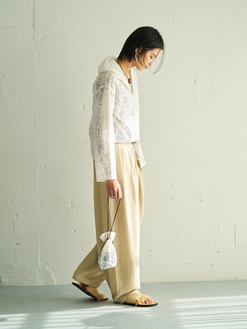 【 予約:5月下旬 】PORTABLE LACE HOODIE /Y262-12047