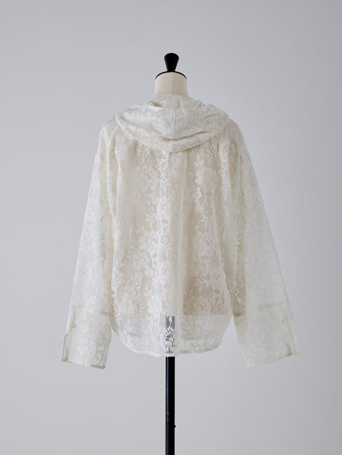 【 予約:5月下旬 】PORTABLE LACE HOODIE /Y262-12047