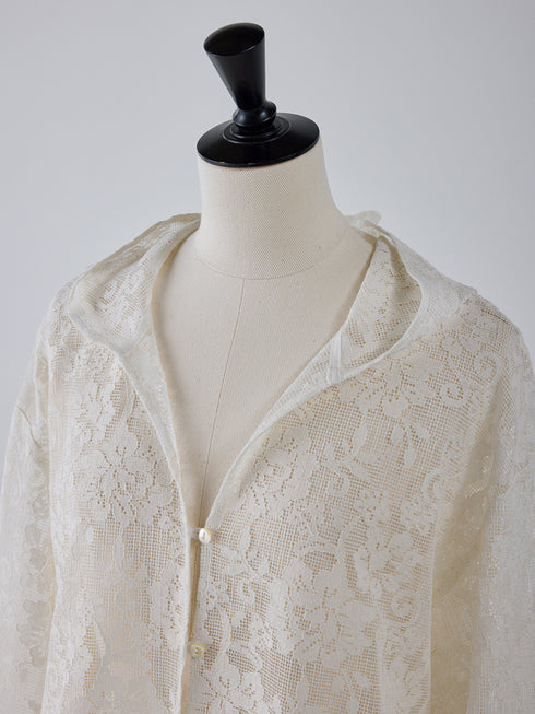 【 予約:5月下旬 】PORTABLE LACE HOODIE /Y262-12047