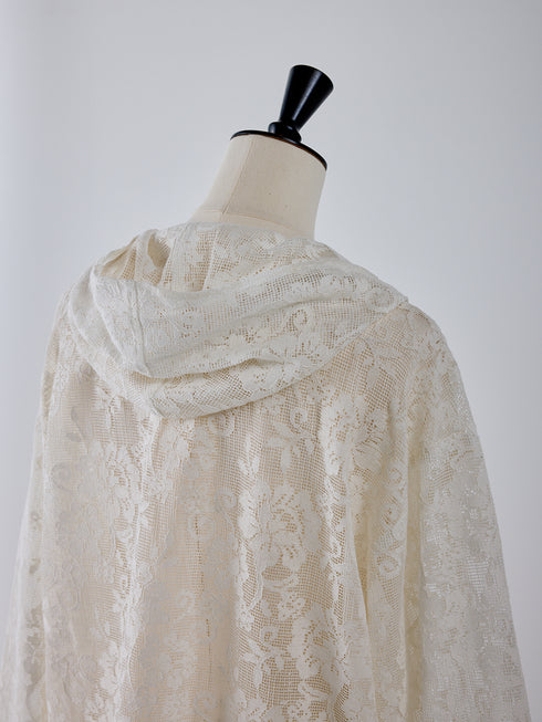 【 予約:5月下旬 】PORTABLE LACE HOODIE /Y262-12047