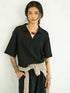 【 予約:5月下旬 】KEY NECK BLOUSE /Y262-12055