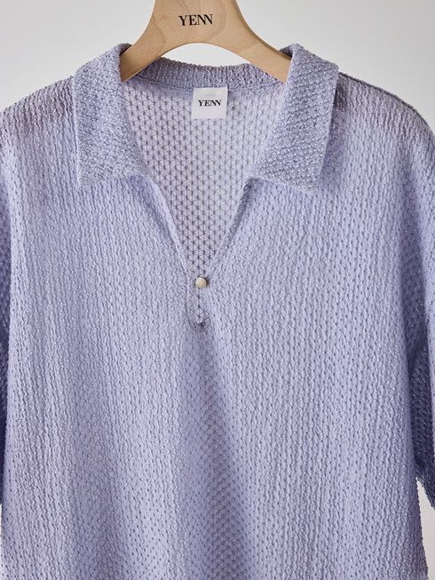 【 予約:5月下旬 】KEY NECK BLOUSE /Y262-12055