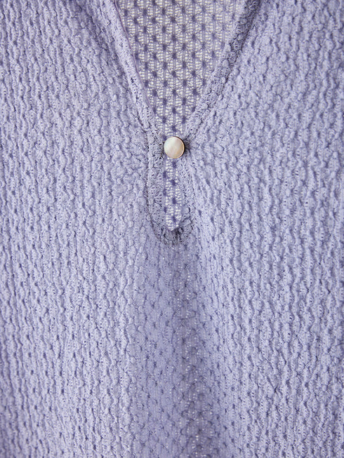 【 予約:5月下旬 】KEY NECK BLOUSE /Y262-12055