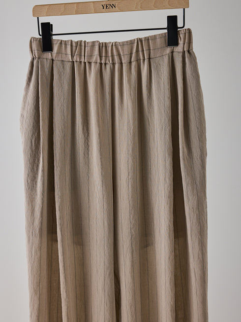 【 予約:5月下旬 】SHEER STRIPE EASY PT /Y262-31042