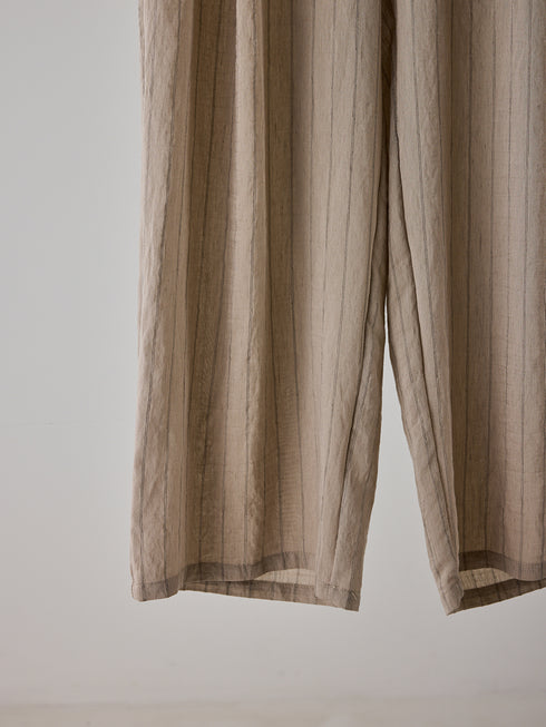 【 予約:5月下旬 】SHEER STRIPE EASY PT /Y262-31042