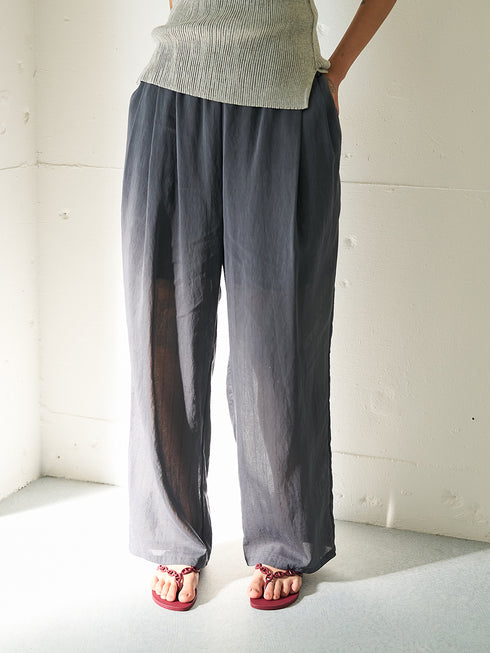 【 予約:5月下旬 】SHEER STRIPE EASY PT /Y262-31042