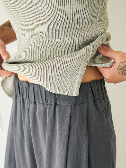 【 予約:5月下旬 】SHEER STRIPE EASY PT /Y262-31042