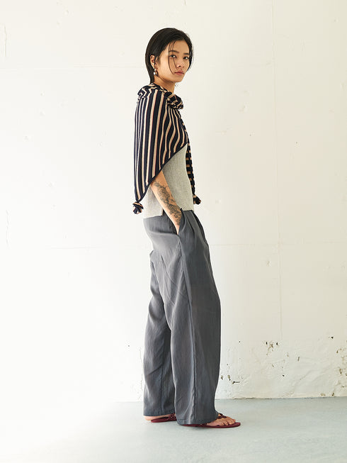 【 予約:5月下旬 】SHEER STRIPE EASY PT /Y262-31042