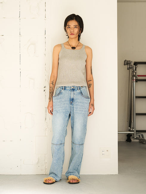 【 予約:5月下旬 】LINEN RIB TANKTOP /Y262-91060