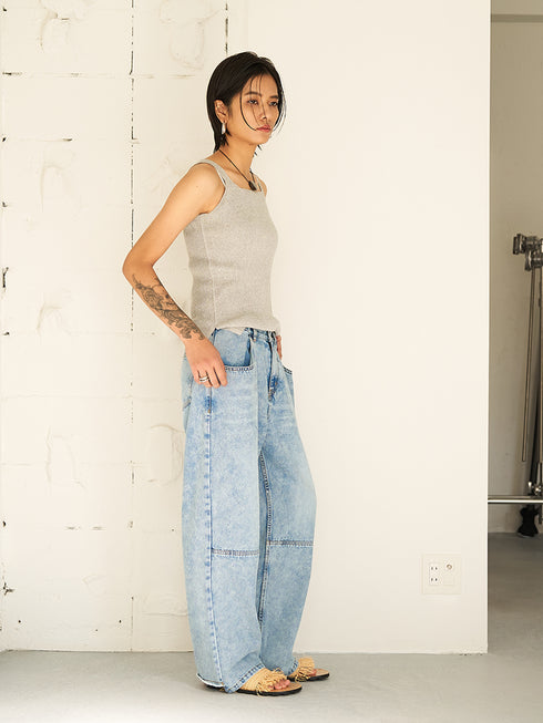 【 予約:5月下旬 】LINEN RIB TANKTOP /Y262-91060