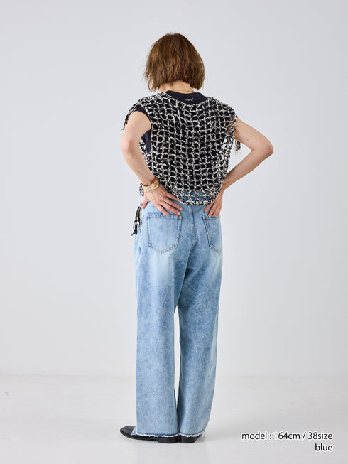 【 予約:5月下旬 】TUCK BELT DENIM PT /Y262-31064