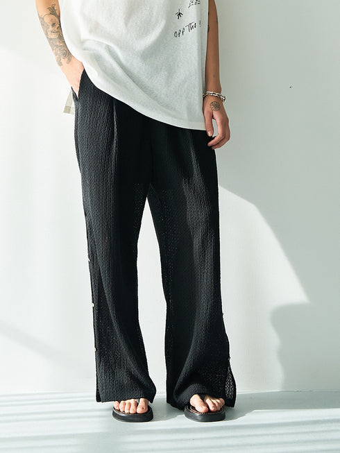 【 予約:5月下旬 】SIDE EYELET PANTS /Y262-32056