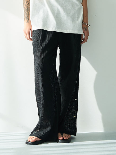 【 予約:5月下旬 】SIDE EYELET PANTS /Y262-32056