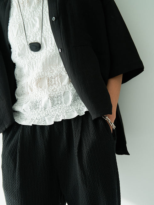 【 予約:5月下旬 】SIDE EYELET PANTS /Y262-32056