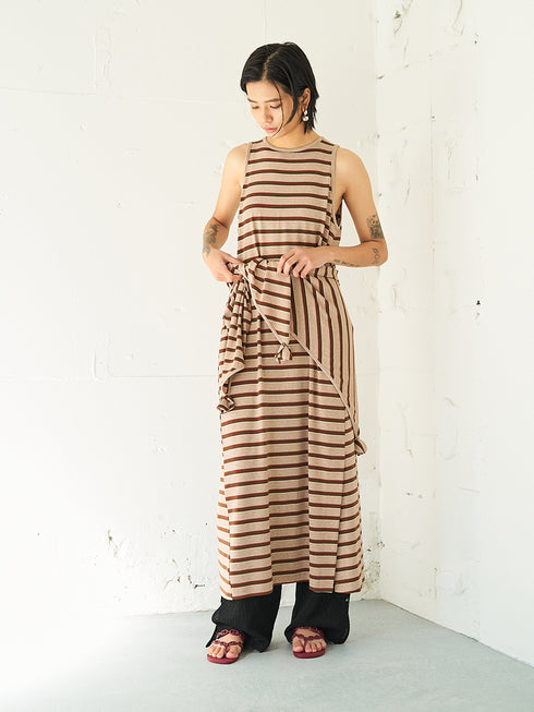 【 予約:5月下旬 】STRIPE JERSEY DRESS /Y262-51049