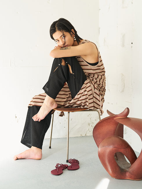 【 予約:5月下旬 】STRIPE JERSEY DRESS /Y262-51049