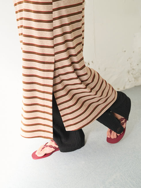 【 予約:5月下旬 】STRIPE JERSEY DRESS /Y262-51049