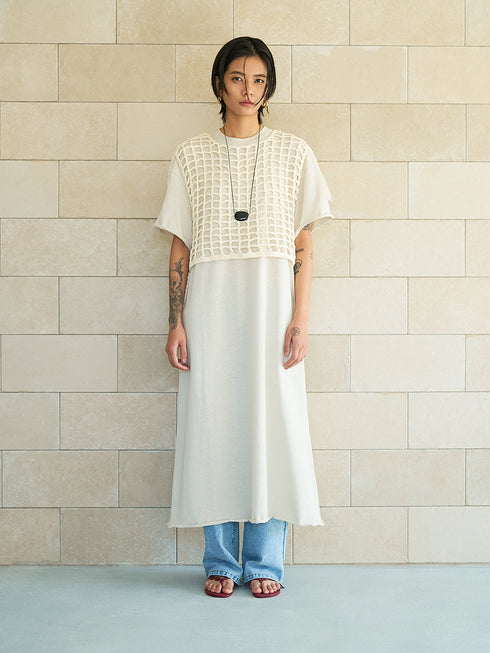 【 予約:5月下旬 】LINEN TOUCH T DRESS /Y262-51054