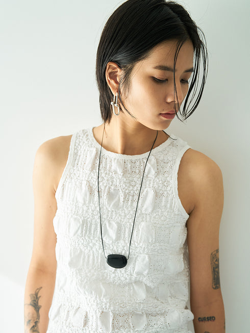 【 予約:5月下旬 】SHRUNK LACE TANKTOP /Y262-81053