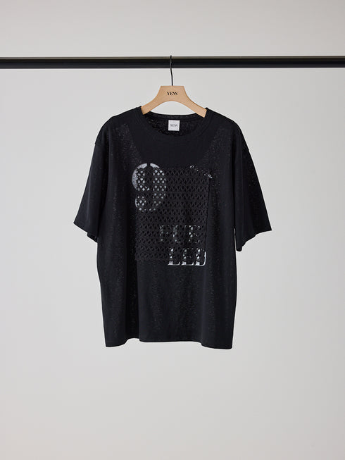 【 予約:5月下旬 】LACE FRAME LOGO TEE /Y262-81057